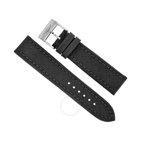 breitling 22mm black canvas strap 103w|Genuine Breitling Watch Straps. New & Unused. Leather, Croco, Dive.